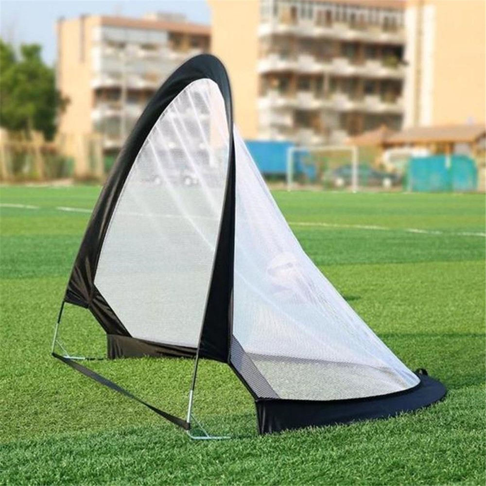 Soccer Football Goal Net Folding Training Goal Net Gate Kids Indoor Outdoor Interactive Play Toy - Black-2