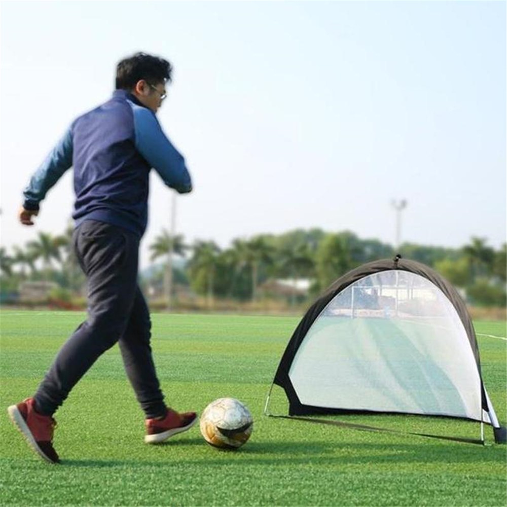 Soccer Football Goal Net Folding Training Goal Net Gate Kids Indoor Outdoor Interactive Play Toy - Black-3