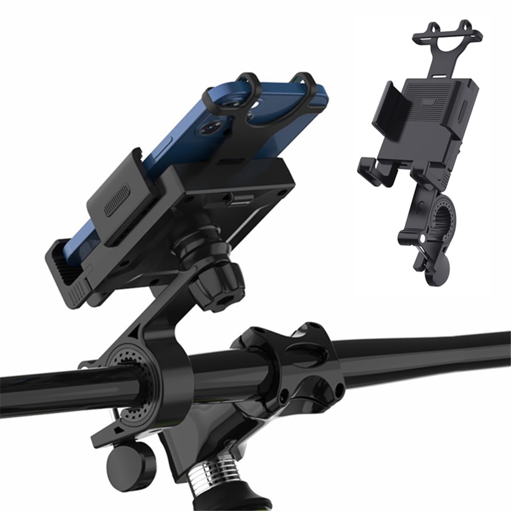 360° Rotatable Motorcycle Electric Bike Handlebar Phone Holder Non-slip Bicycle Phone GPS Mount Bracket-1