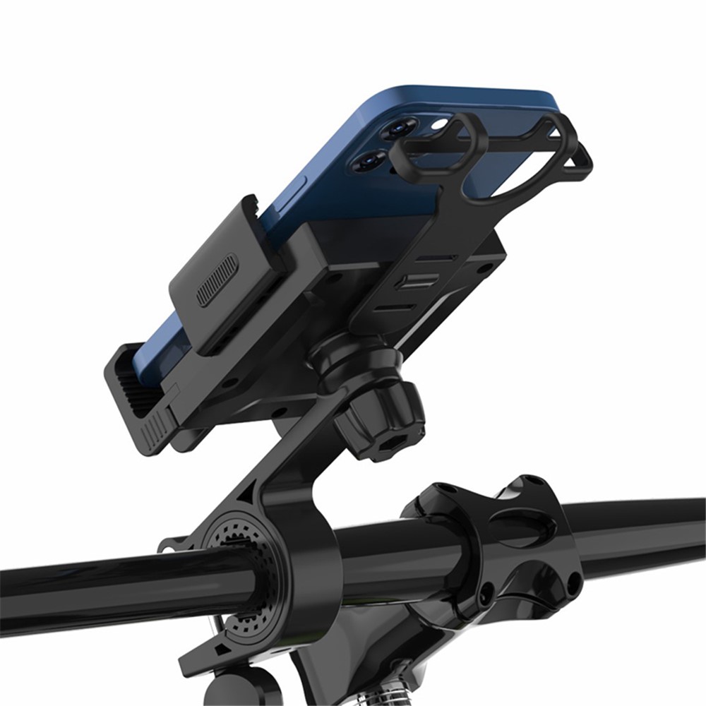 360° Rotatable Motorcycle Electric Bike Handlebar Phone Holder Non-slip Bicycle Phone GPS Mount Bracket-3