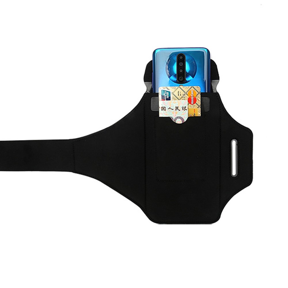 Sports Running Armband Phone Case Mobile Phone Arm Bag for iPhone 12 Xiaomi 6.7 inch Phone and Below - Black-3