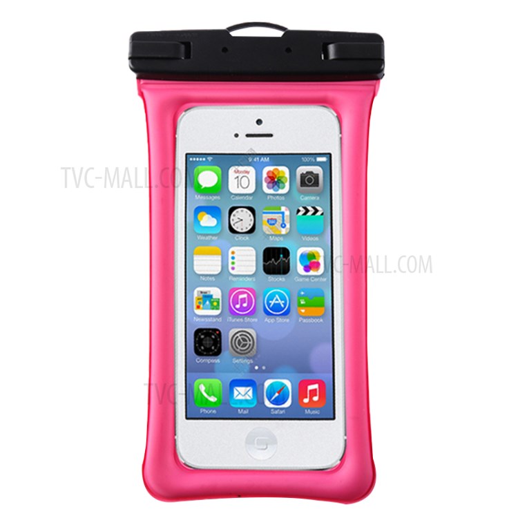 Borsa Impermeabile Impermeabile Della Custodia Del Telefono Del Touch Screen Del Touch Screen Del Collo Di Nuoto - Rosa-1