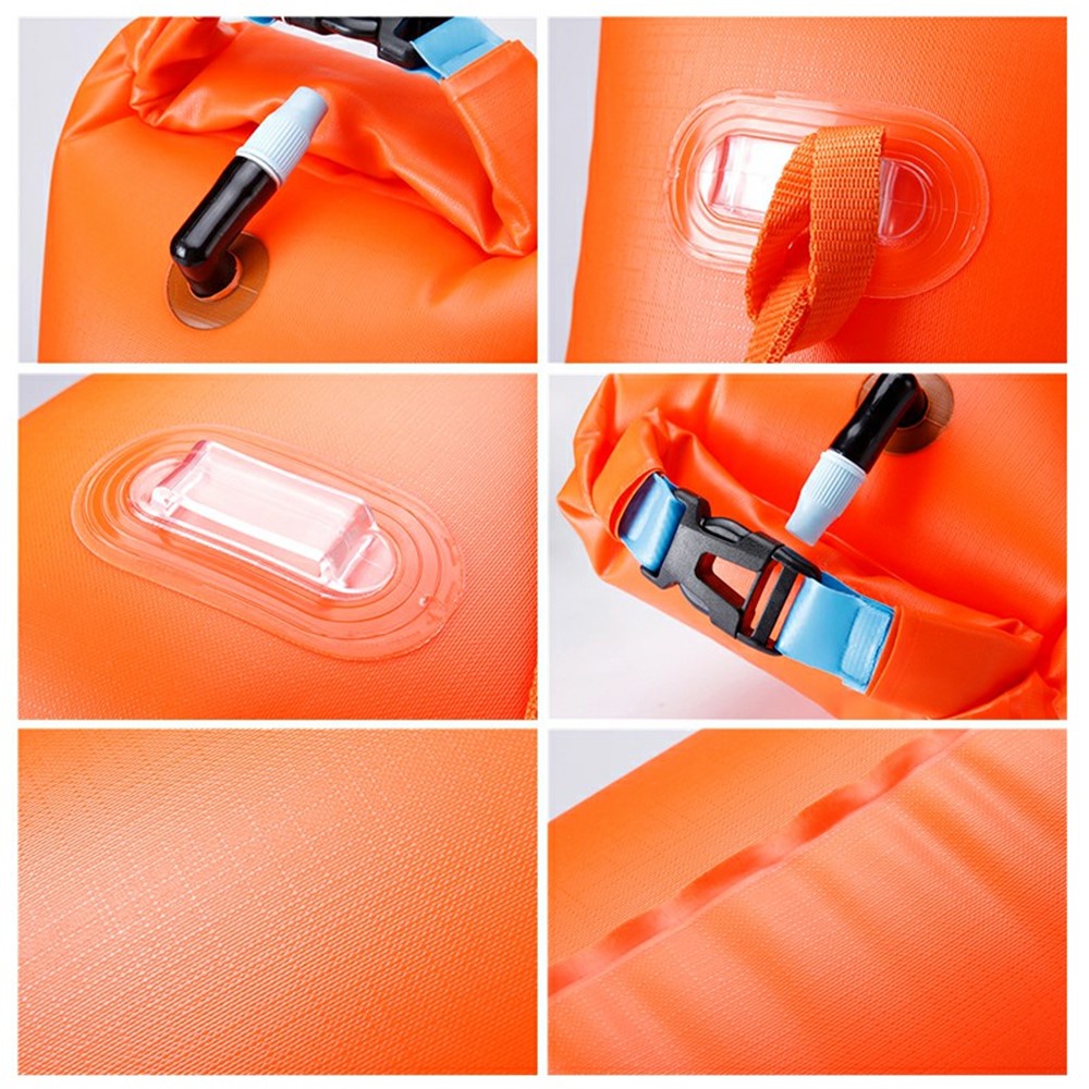 Outdoor Dry Bag Swimming Waterproof Bags Sack Floating Gear Bags for Boating Fishing Rafting - Orange-5