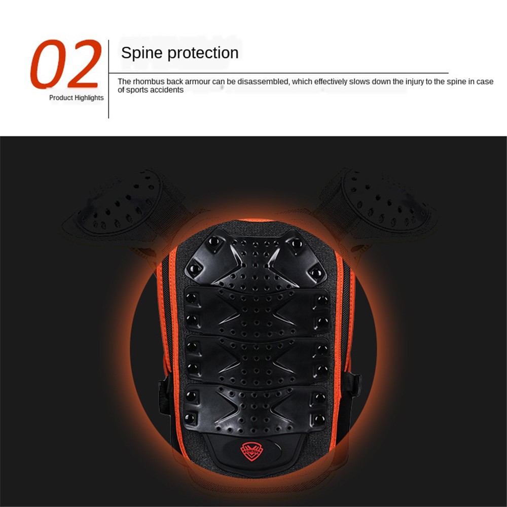 SULAITE Kid Skating Riding Body Armor Chest Protector Guard Vest Jacket Protective Gear - Orange / S-10