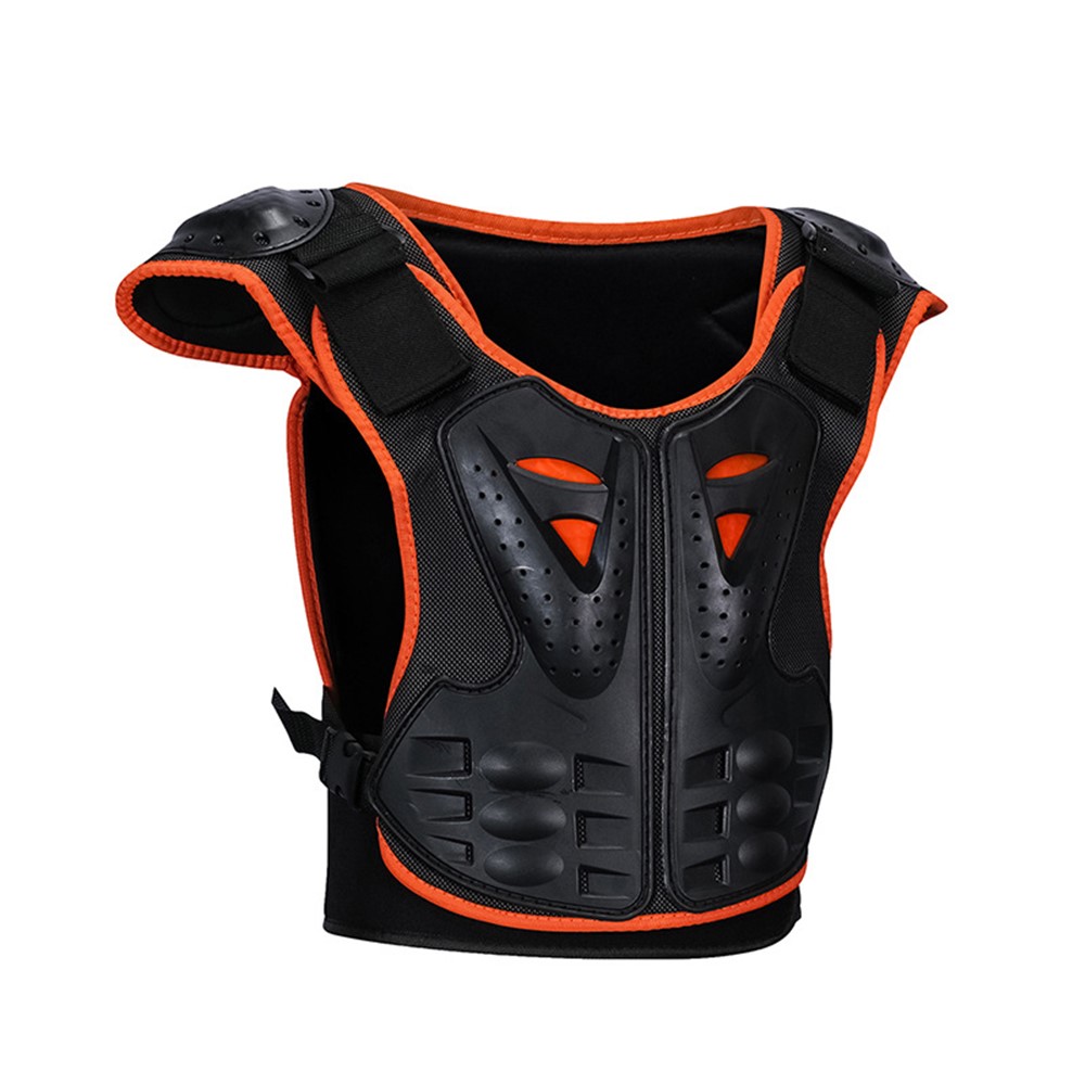 SULAITE Kid Skating Riding Body Armor Chest Protector Guard Vest Jacket Protective Gear - Orange / S-2