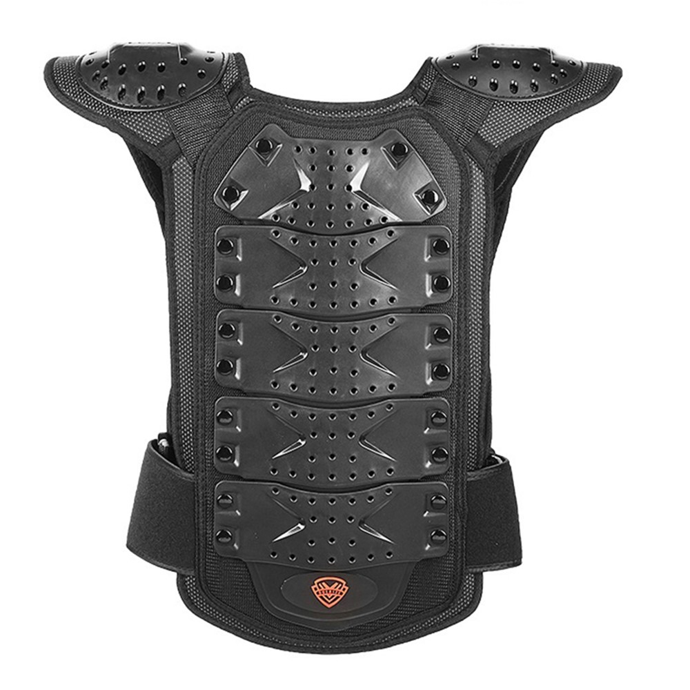 SULAITE Kid Skating Riding Body Armor Chest Protector Guard Vest Jacket Protective Gear - All Black / S-2