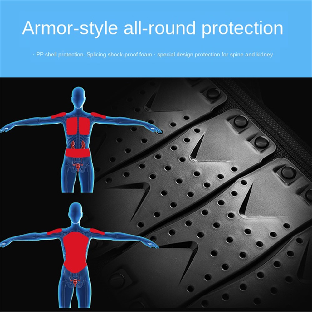 SULAITE Kid Skating Riding Body Armor Chest Protector Guard Vest Jacket Protective Gear - All Black / S-6