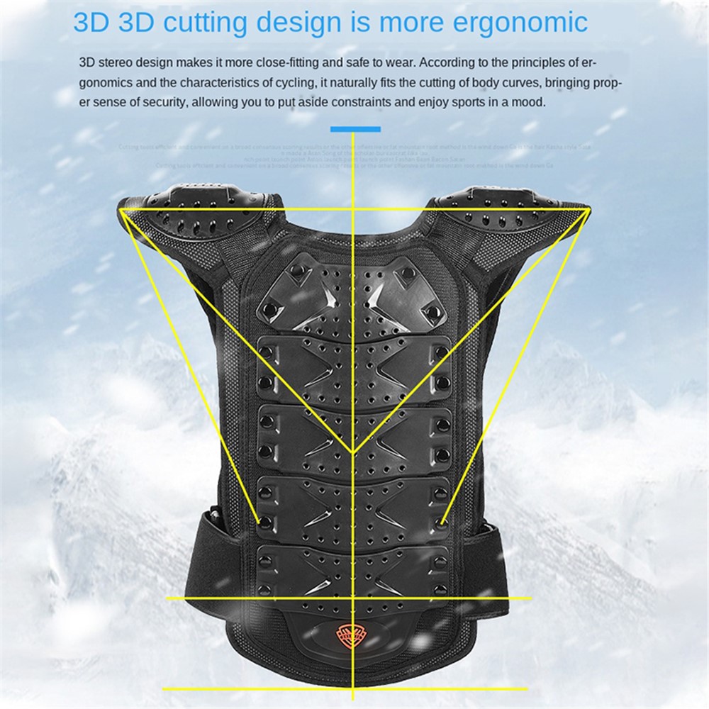 SULAITE Kid Skating Riding Body Armor Chest Protector Guard Vest Jacket Protective Gear - All Black / S-8
