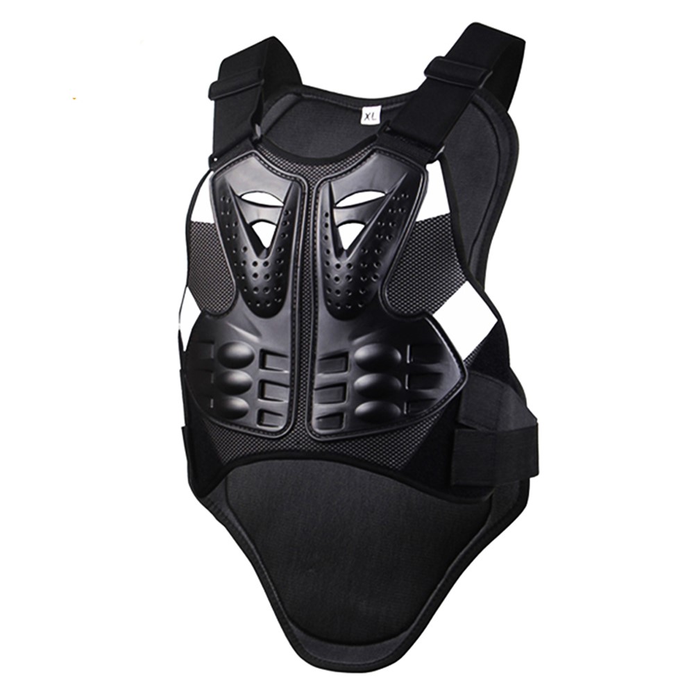 SULAITE Outdoor Sports Body Armor Motorcycle Chest Back Protector Guard Vest Jacket - Black / L-10