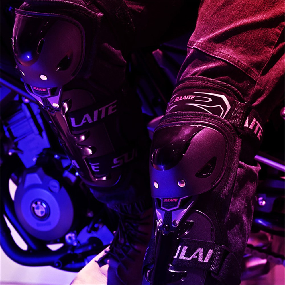 SULAITE 1 Pair GT-1202 Motocross Knee Pads Breathable Knee Guard Protector Off-Road Motorcycle Protective Gear Set-11
