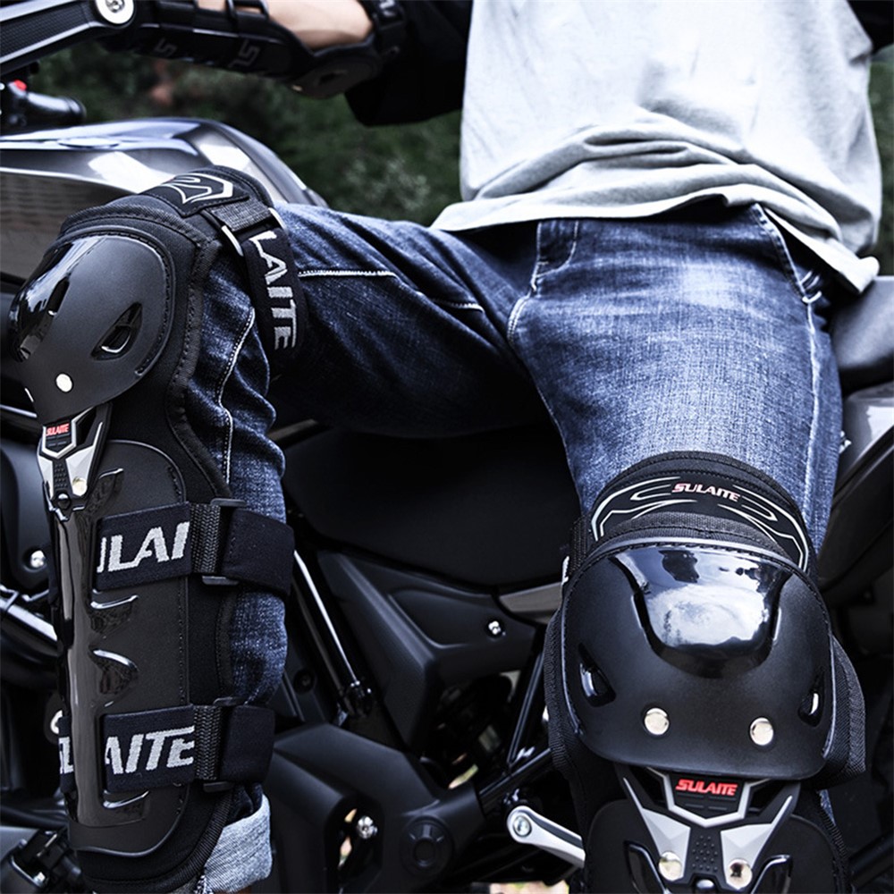 SULAITE 1 Pair GT-1202 Motocross Knee Pads Breathable Knee Guard Protector Off-Road Motorcycle Protective Gear Set-3