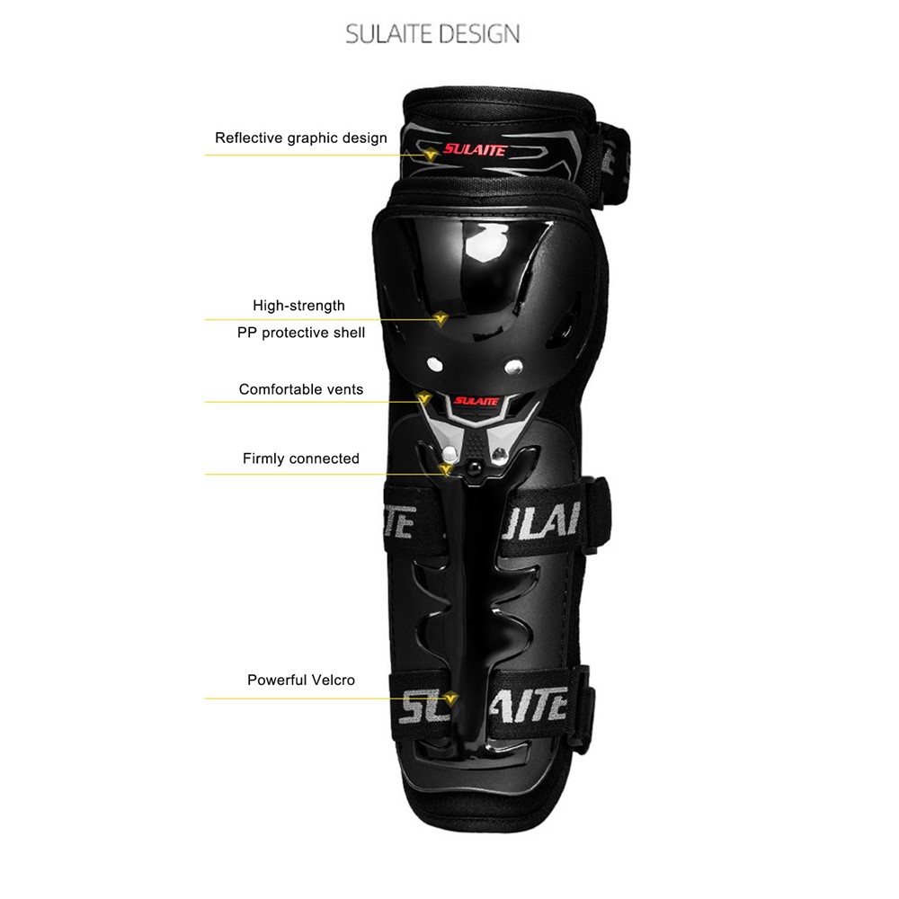 SULAITE 1 Pair GT-1202 Motocross Knee Pads Breathable Knee Guard Protector Off-Road Motorcycle Protective Gear Set-4