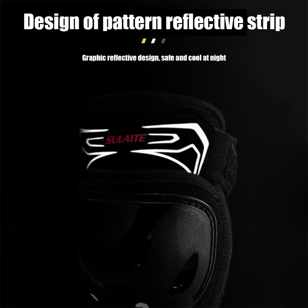 SULAITE 1 Pair GT-1202 Motocross Knee Pads Breathable Knee Guard Protector Off-Road Motorcycle Protective Gear Set-7