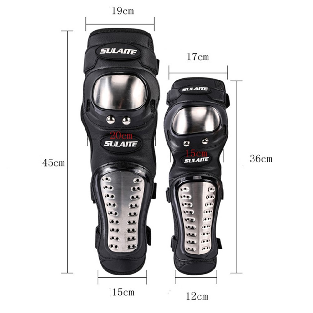 SULAITE GT-341 4pcs/set Motorcycle Protector Knee Pads Elbow Protector Stainless Steel Protective Guards-10