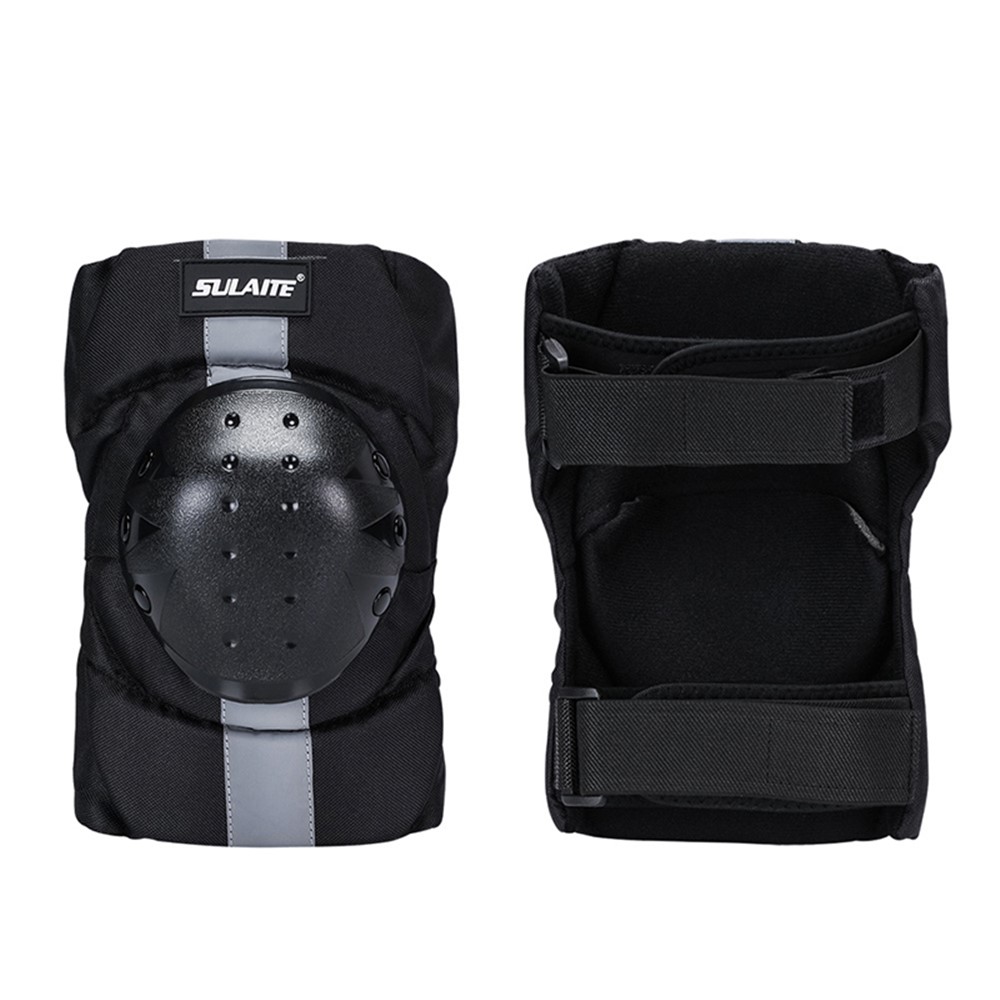 SULAITE GT-016 1 Pair Racing Riding Knee Pads PE Hard Shell+EVA Cushion Brace Protector Knee Guards-1