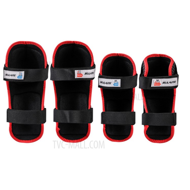 SULAITE 4pcs Knee Elbow Pads Protectors Skateboard Brace Guards Racing Skiing Skate Protective Gears-9
