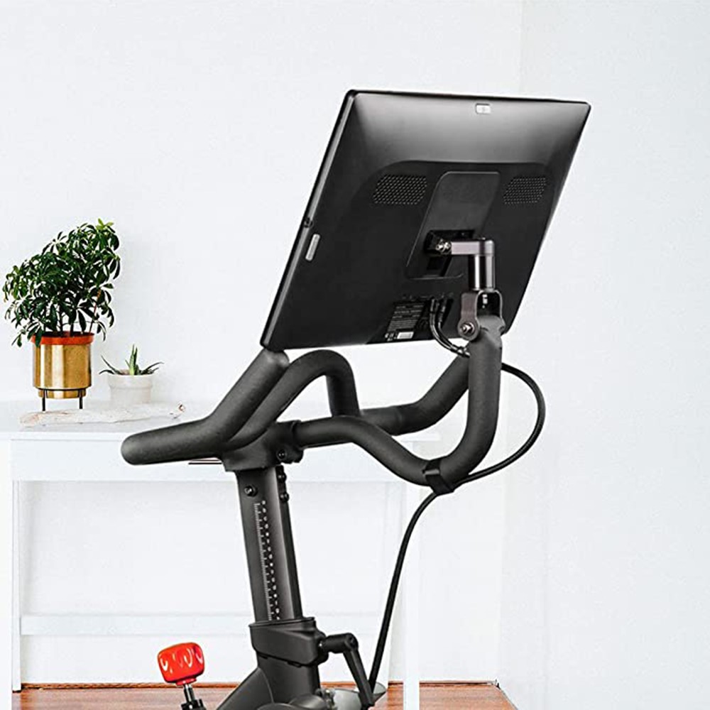 360 Degree Rotary Aviation Aluminum Screen Monitor Regulator Mount Stand for Peloton Spinning Bike-5