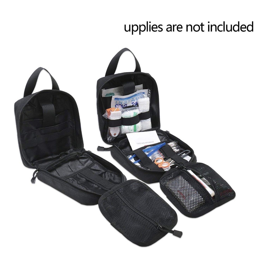 A87 Outdoor Equipment Oxford Cloth First-aid Kit Waterproof Tactical Medical Bag Waist Pouch for Climbing Camping - Black-5