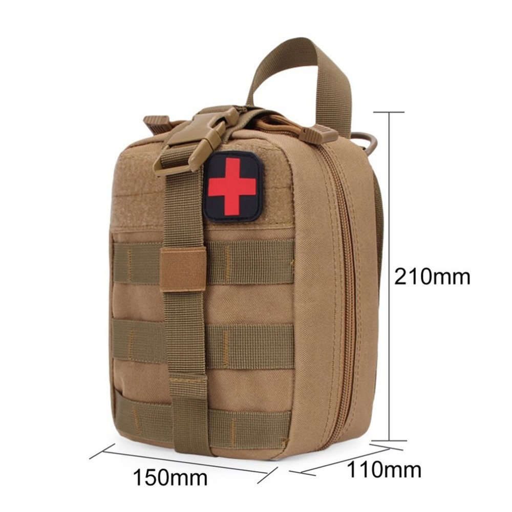 A87 Outdoor Equipment Oxford Cloth First-aid Kit Waterproof Tactical Medical Bag Waist Pouch for Climbing Camping - Black-6