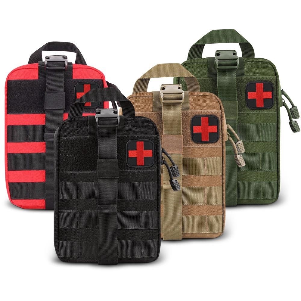 A87 Equipo Exterior Oxford Kit de Primeros Auxilios Tactical Tactical Medical Bag Blind Para Acampar Para Acampar - Negro-9