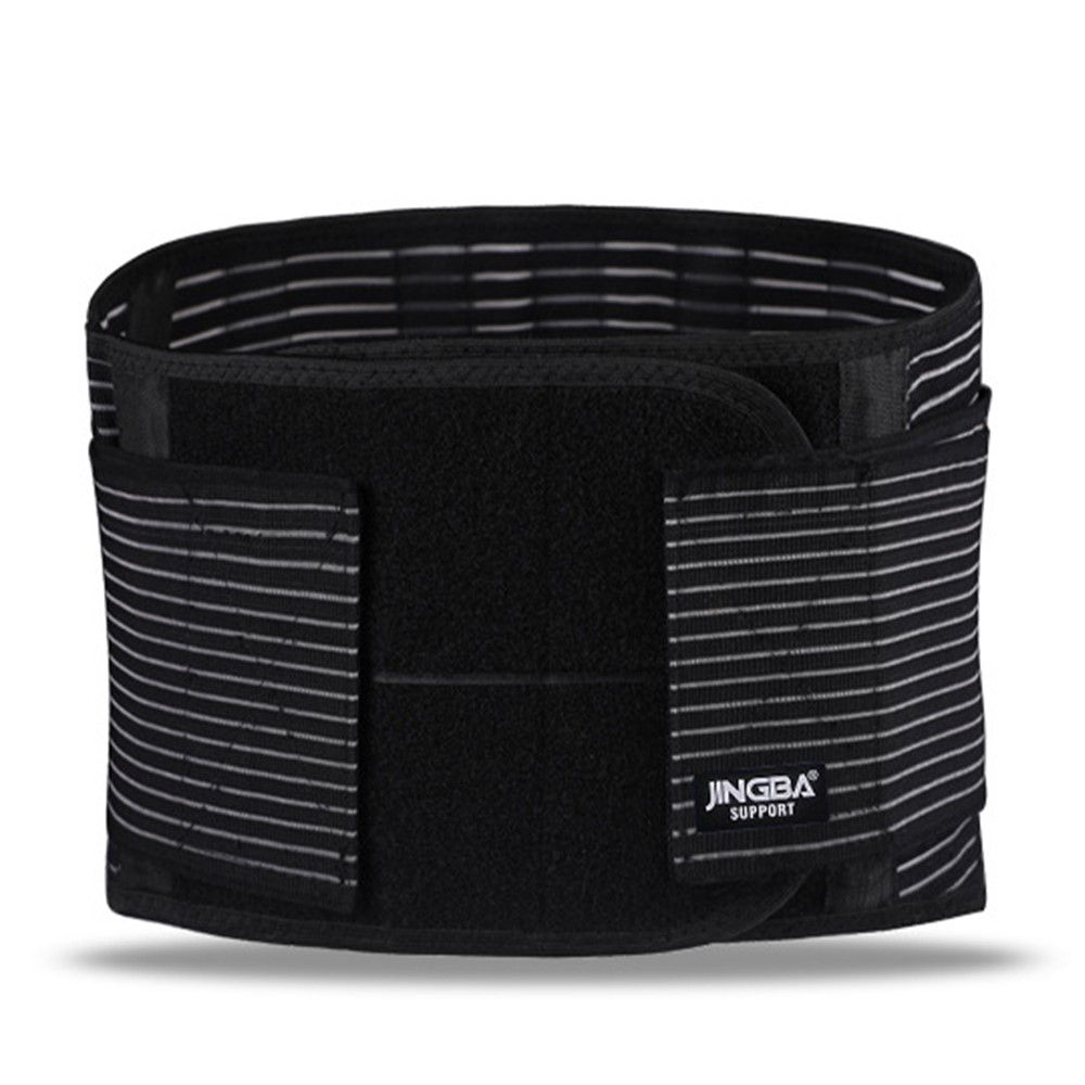 JINGBA SUPPORT 1052 Sports Compression Waist Support Band Weightlifting Fitness Waist Guard Protective Strap - Black/S-1
