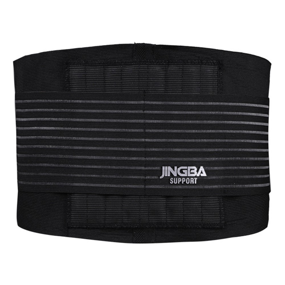 JINGBA SUPPORT 0052 Sports Waist Support Band Breathable Weightlifting Fitness Basketball Waist Brace Strap Protective Gear - Black/S-2