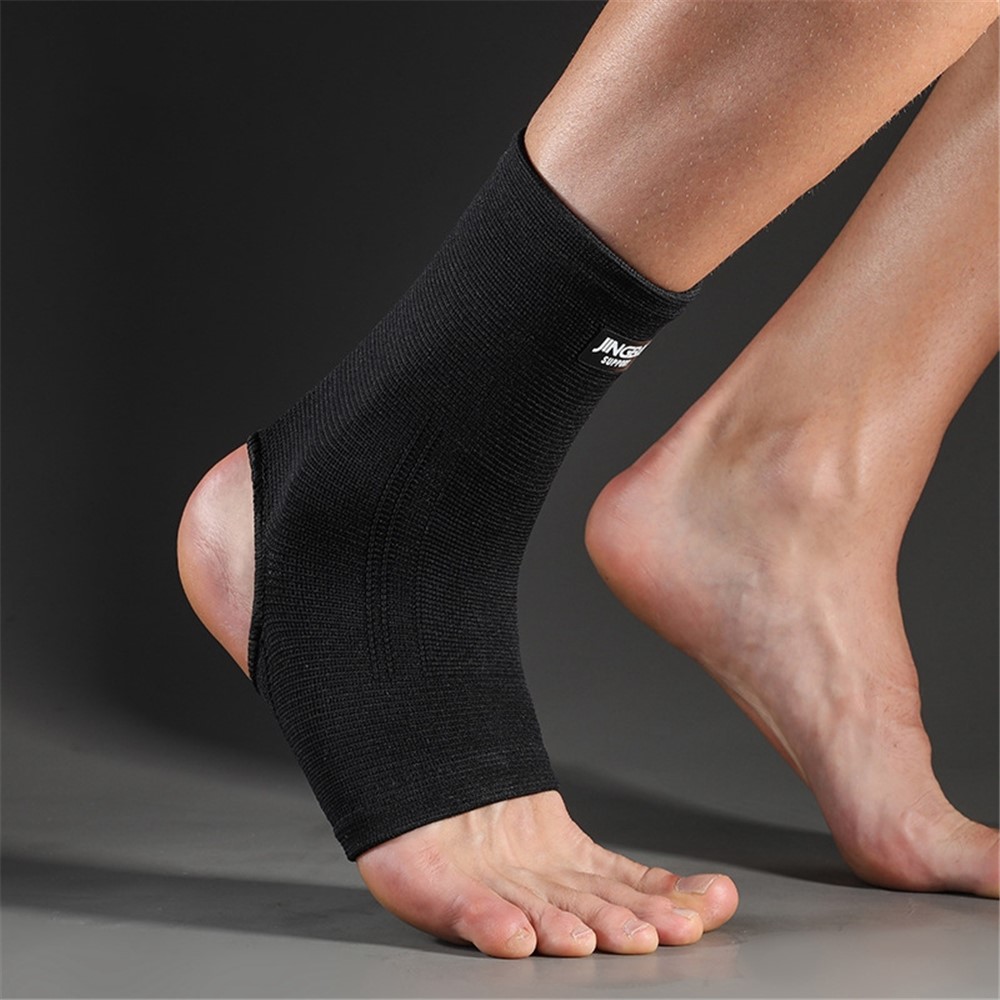 JINGBA SUPPORT 2047 1Pc Fitness Sports Ankle Brace Basketball Running Mountaineering Ankle Guard Protector - Black S/M-4