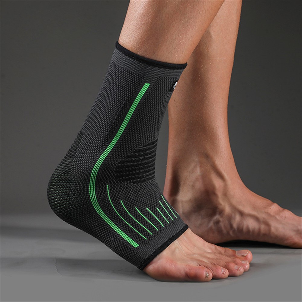 JINGBA SUPPORT 9047A 1Pc Outdoor Sports Ankle Brace Fitness Football Basketball Running Ankle Feet Guard Protector - Green S/M-2