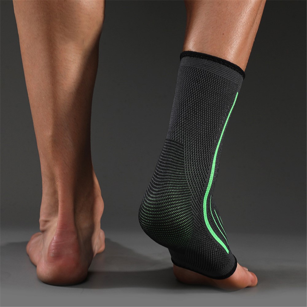 JINGBA SUPPORT 9047A 1Pc Outdoor Sports Ankle Brace Fitness Football Basketball Running Ankle Feet Guard Protector - Green S/M-5