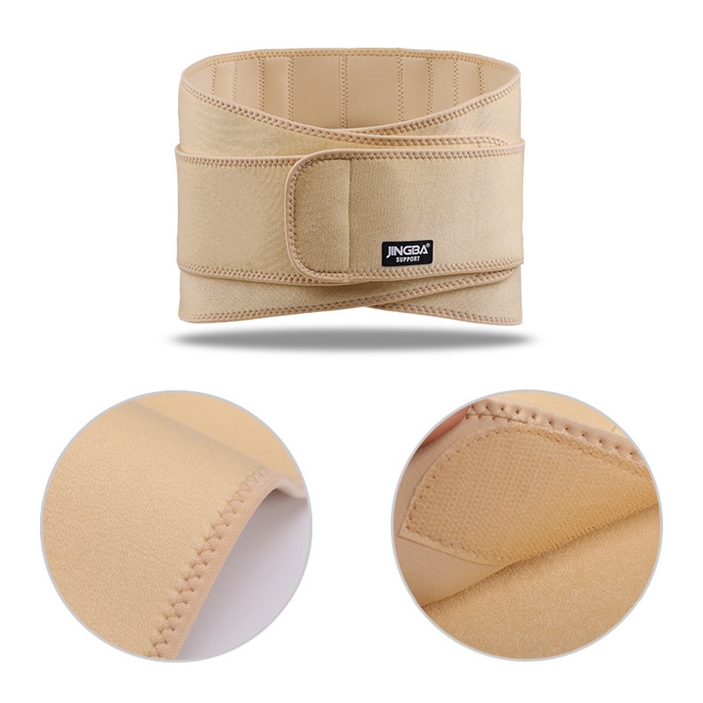 JINGBA SUPPORT 4308B Sports Waist Compression Support Band Weightlifting Fitness Basketball Waist Brace Guard - Skin Color-3