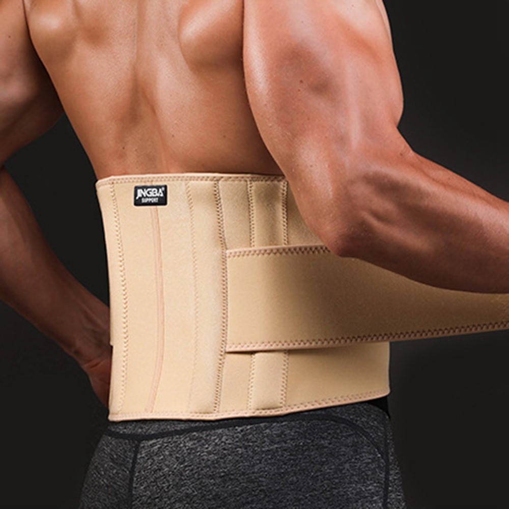 JINGBA SUPPORT 4308B Sports Waist Compression Support Band Weightlifting Fitness Basketball Waist Brace Guard - Skin Color-6