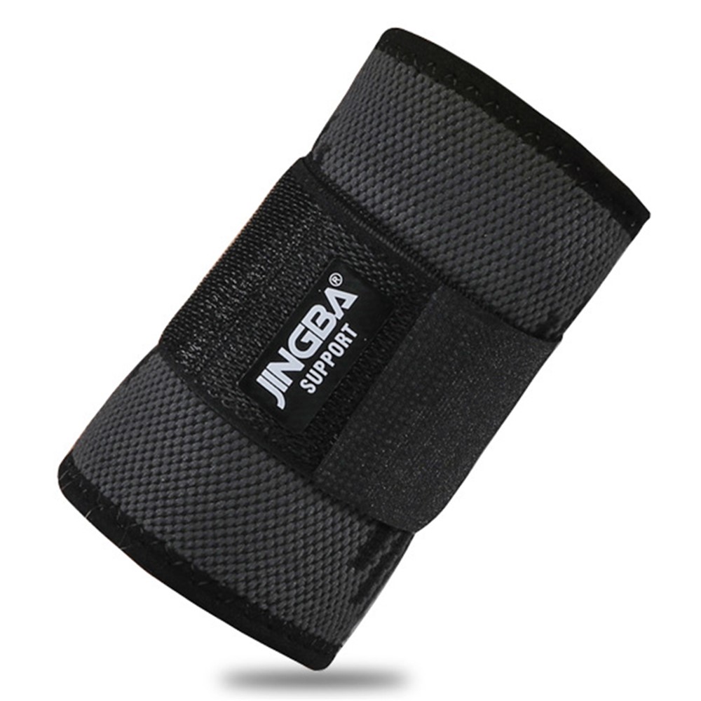 JINGBA SUPPORT 0117 1Pc Sports Compression Wrist Brace Fitness Weightlifting Basketball Wrist Guard Band - Black S/M-2
