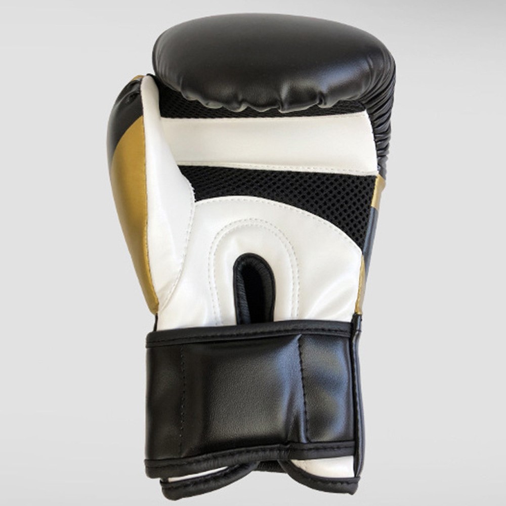 KAILUN NW-036 Men Women Kick Boxing Gloves Leather Karate Muay Thai Free Fight Training Gloves, 12oz - Red-2