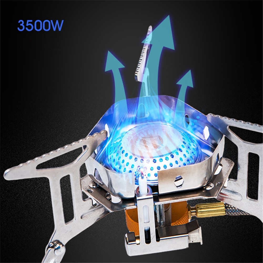 WIDESEA Windproof Camping Gas Stove Portable Folding Burner for Outdoor Backpacking Hiking Picnic - WSS-207/for Flat Tank-5