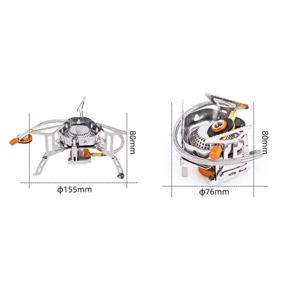 WIDESEA Windproof Camping Gas Stove Portable Folding Burner for Outdoor Backpacking Hiking Picnic - WSS-207/for Flat Tank-8