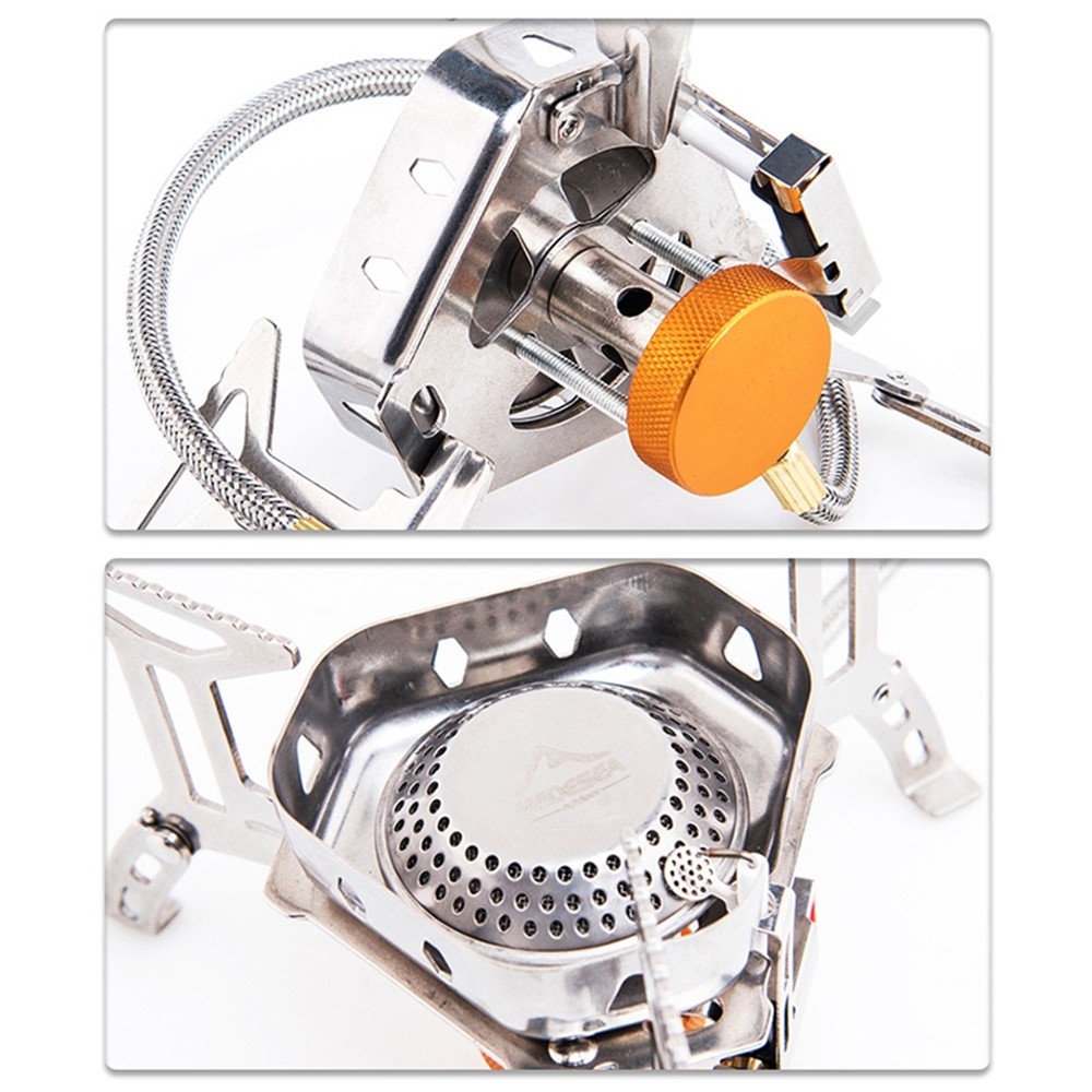WIDESEA Windproof Camping Gas Stove Portable Folding Burner for Outdoor Backpacking Hiking Picnic - WSS-207/for Flat Tank-9