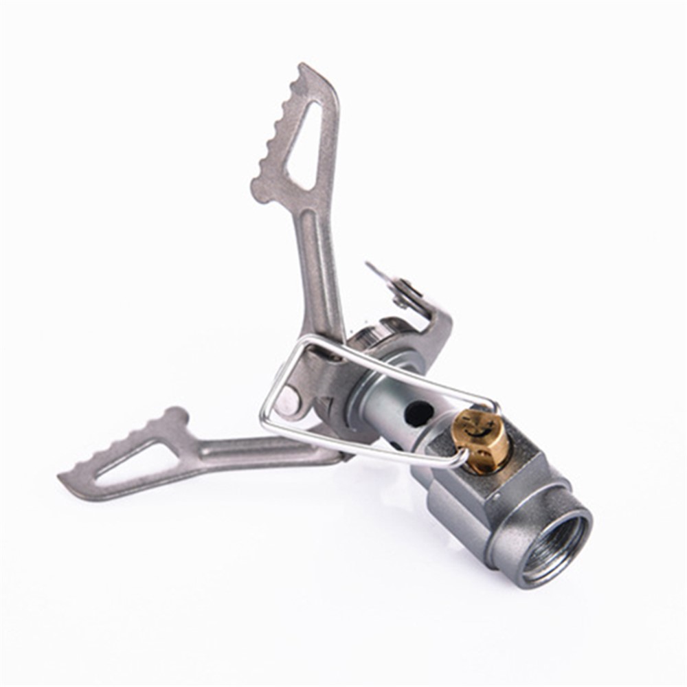 WSS-109 Camping Mini Stove Lightweight Portable Outdoor Titanium Gas Stove Foldable Spare Gas Stove for Hiking-8