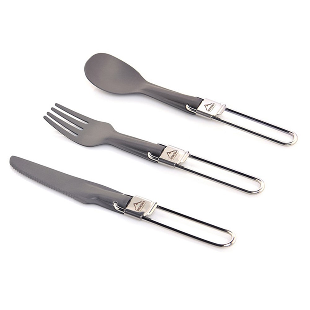 WIDESEA WSAT-10X BPA-free No FDA Certified Aluminium Foldable Spoon Fork Knife Camping Utility Cutlery Set for Traveling Picnic Hiking-1
