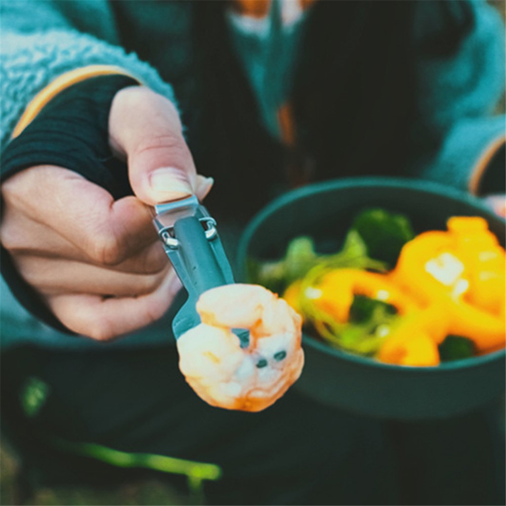 WIDESEA WSAT-10X BPA-free No FDA Certified Aluminium Foldable Spoon Fork Knife Camping Utility Cutlery Set for Traveling Picnic Hiking-3