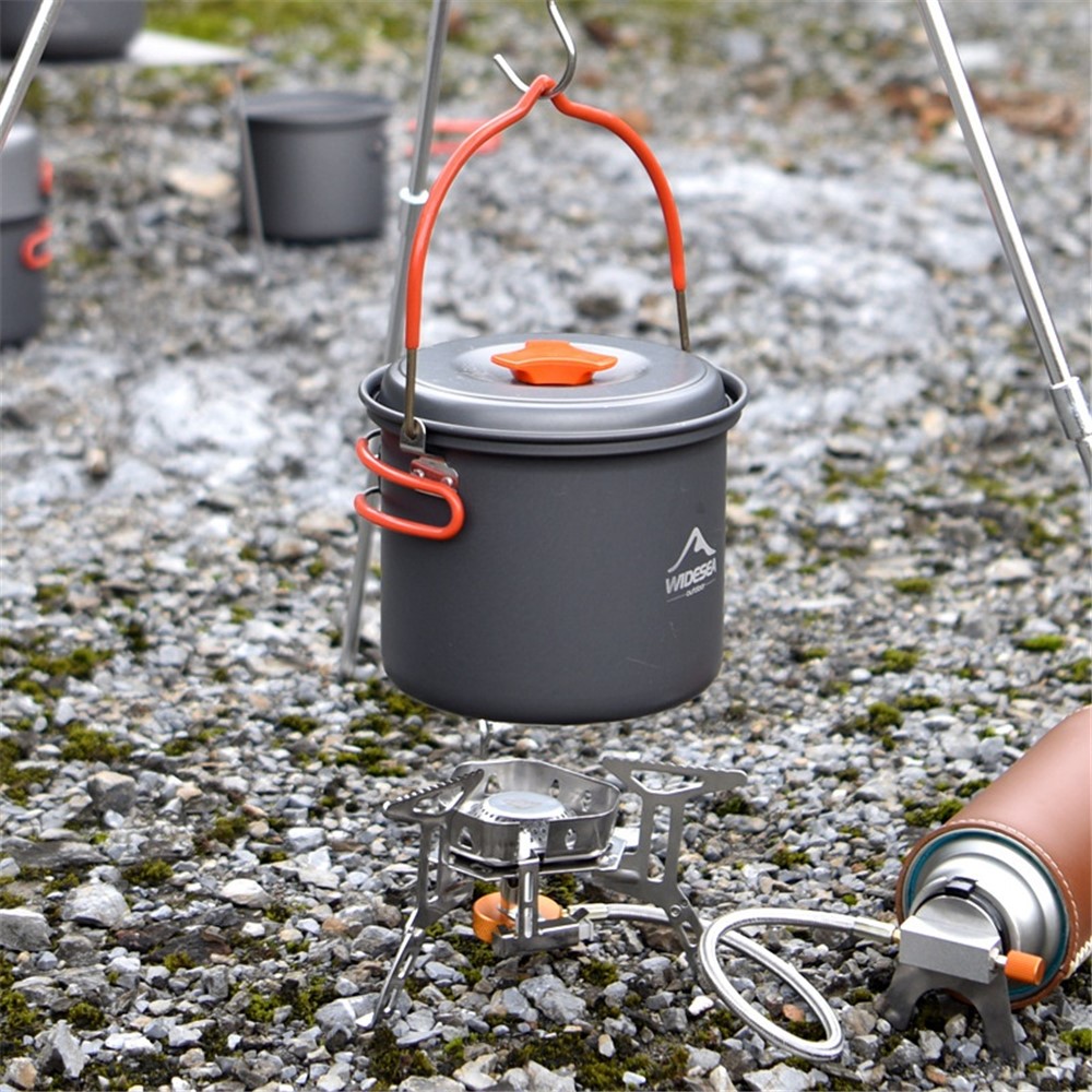WIDESEA WSC-106 Portable 1-2 People Outdoor Aluminum Cooking Pot Camping Picnic Hanging Pot (No FDA Certificate, BPA-free)-3
