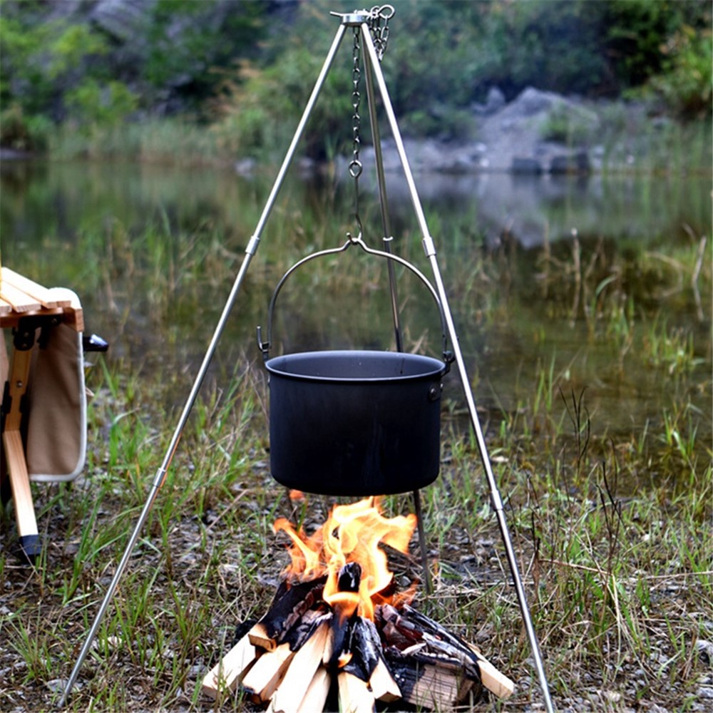 WIDESEA WSC-501 Portable 4-5 People Outdoor Cooking Pot 4L Camping Picnic Aluminum Hanging Pot (No FDA Certificate, BPA-free)-2