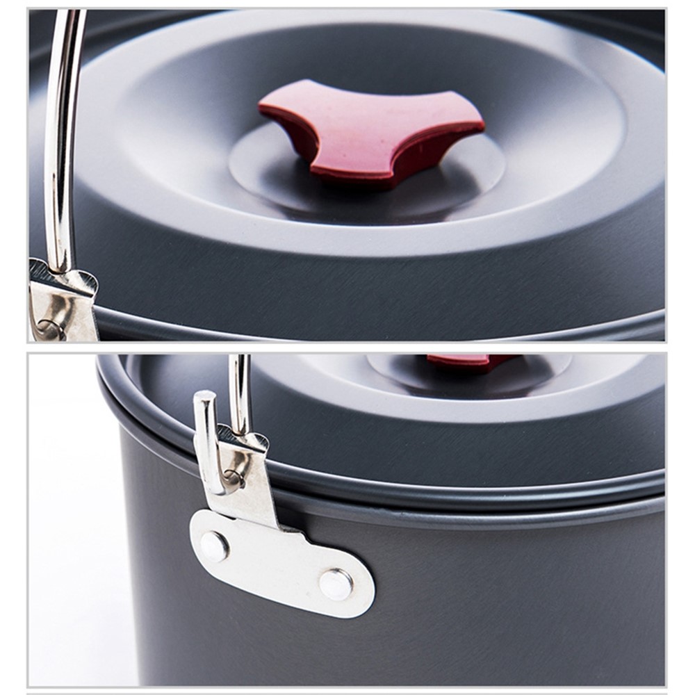 WIDESEA WSC-501 Portable 4-5 People Outdoor Cooking Pot 4L Camping Picnic Aluminum Hanging Pot (No FDA Certificate, BPA-free)-6