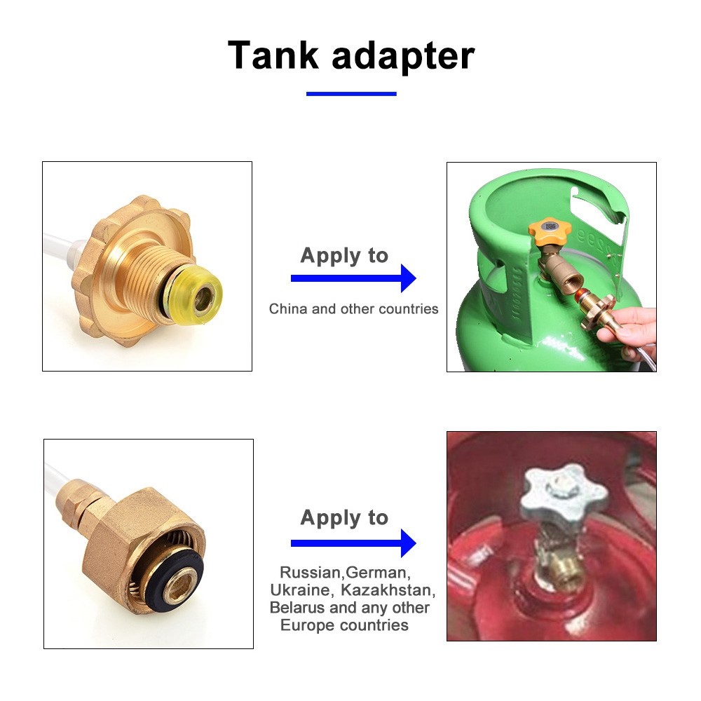 WSS-701 Outdoor Camping Stove Gas Tank Refill Converter Russian Valve Connector Gas Refill Extension Pipe-3