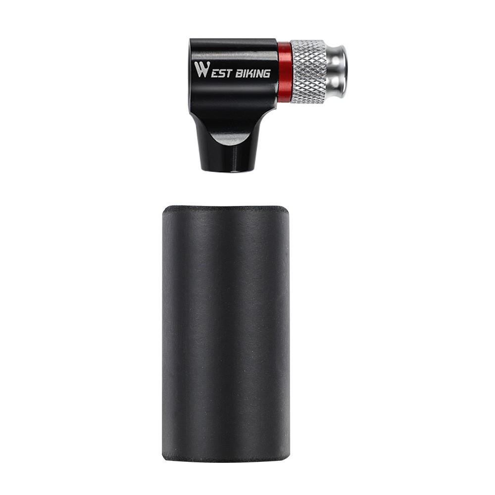 WEST BIKING A/V and F/V Universal Bicycle Inflator CO2 Gas Cylinder Mini Inflation Pump - Black