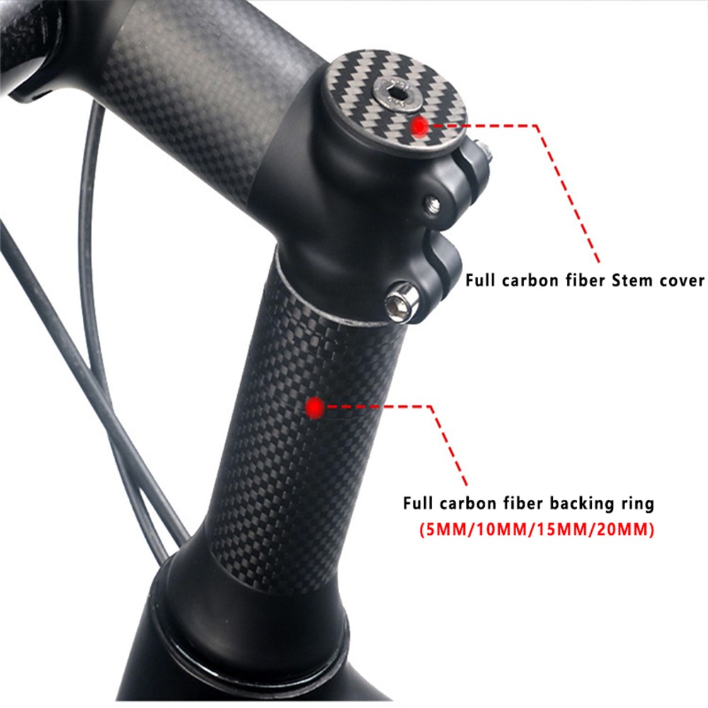 TOSEEK 4PCS/Set Carbon Fiber Bicycle Front Fork Stem Spacers Fit (5+10+15+20mm)-3
