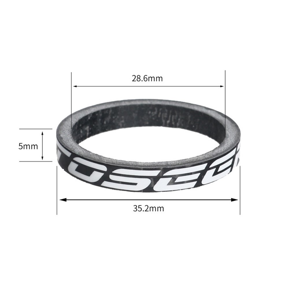 TOSEEK 4PCS/Set Carbon Fiber Bicycle Front Fork Stem Spacers Fit (5+10+15+20mm)-5