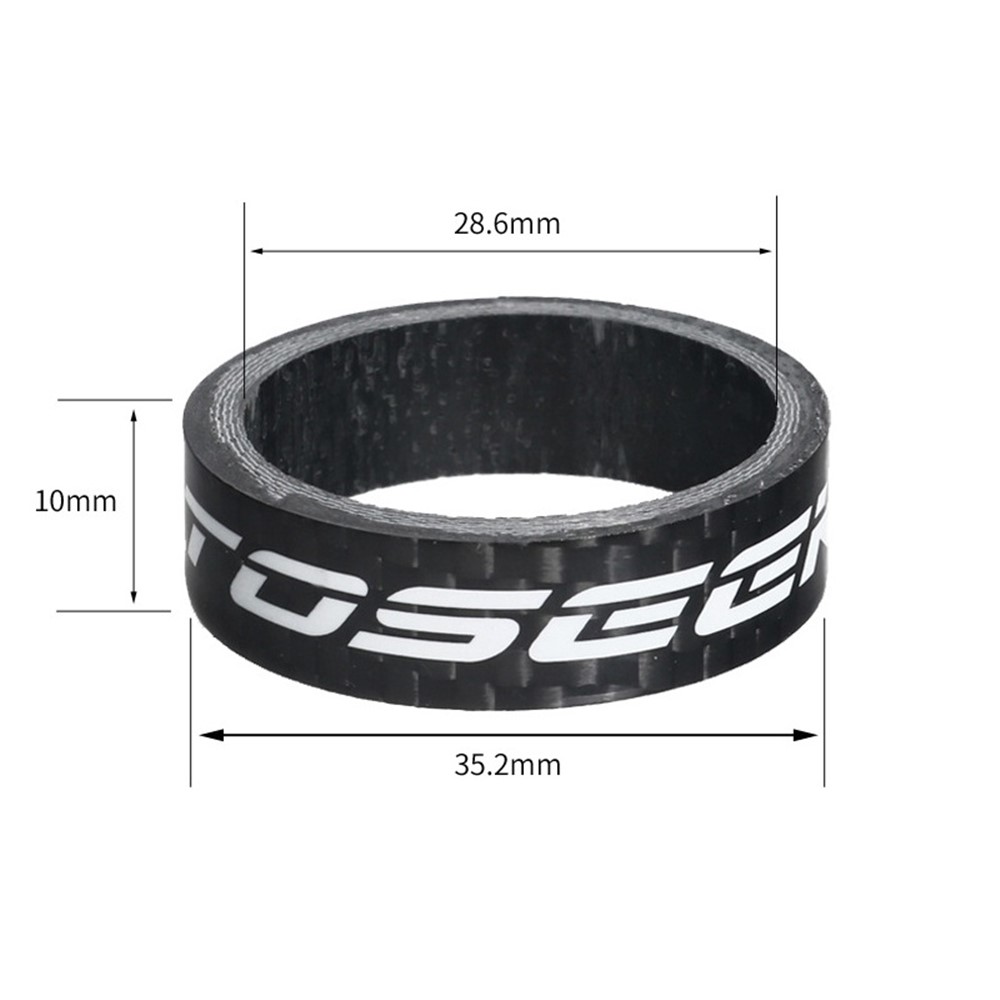 TOSEEK 4PCS/Set Carbon Fiber Bicycle Front Fork Stem Spacers Fit (5+10+15+20mm)-6