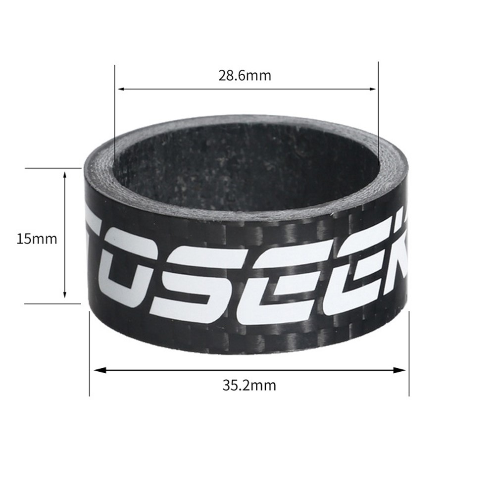 TOSEEK 4PCS/Set Carbon Fiber Bicycle Front Fork Stem Spacers Fit (5+10+15+20mm)-7
