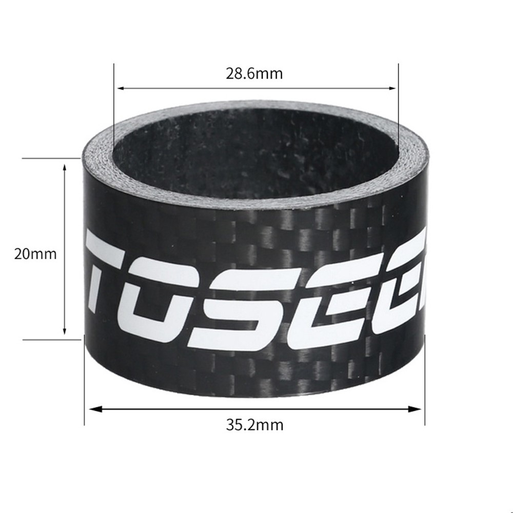 TOSEEK 4PCS/Set Carbon Fiber Bicycle Front Fork Stem Spacers Fit (5+10+15+20mm)-8