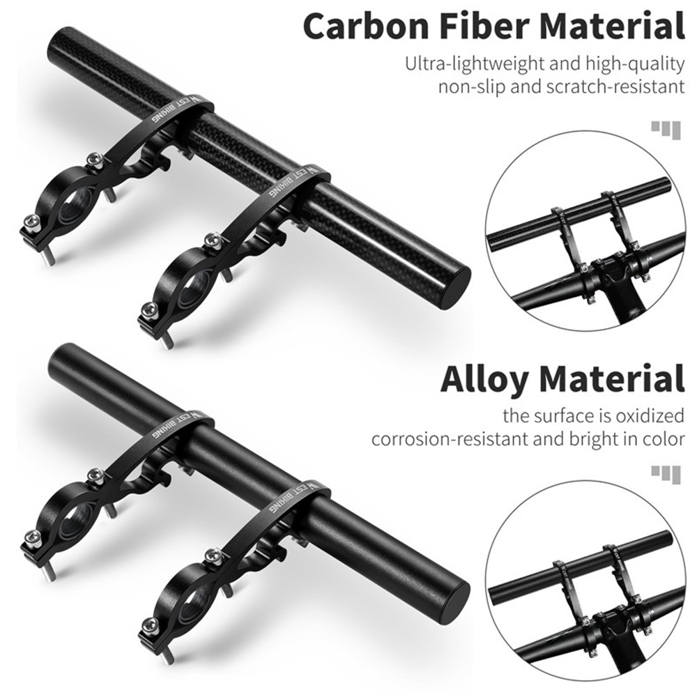 WEST BIKING Aluminum Alloy Bicycle Handlebar Extender Double Clamp Bracket for Bike Light GPS Computer-3